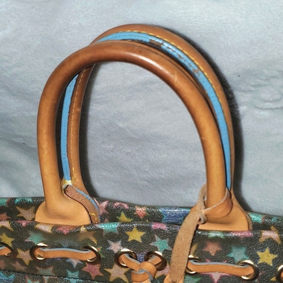 Dooney & Bourke Vintage Y2K Scribble Stars Satchel Bag Purse - Picture 14 of 16